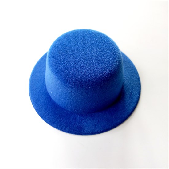 Шляпка на заколках основа для творчества, синяя - фото 10561