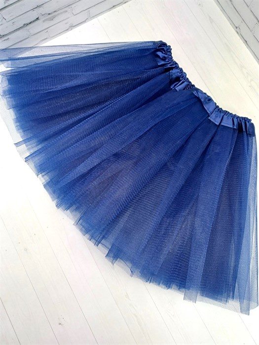 Юбка фатиновая пачка, 40 см, темно-синяя - фото 5784
