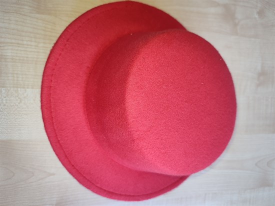 Шляпа Канотье, красная 54 - фото 9558