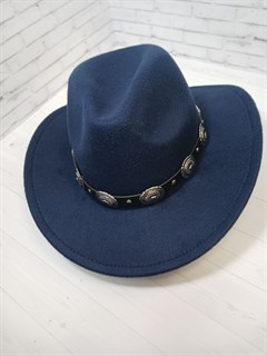 Шляпа с ободком Монеты, темно-синяя 54