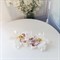 Комплект двух заколок "Тропический цветок Орхидея", белый с коричневым - фото 10001