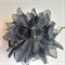 Цветок брошь с резинкой и заколкой, черный - фото 10706