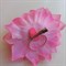 Цветок брошь с резинкой и заколкой, розовый - фото 10710