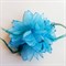 Цветок брошь с резинкой и заколкой, бирюзовый - фото 10713