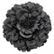 Заколка - брошь цветок Пион, диаметр 11 см, черная - фото 10983