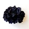 Заколка - брошь цветок Пион, диаметр 11 см, черная - фото 10985