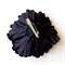 Заколка - брошь цветок Пион, диаметр 11 см, черная - фото 10986