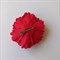 Заколка - брошь цветок Пион, диаметр 11 см, красная - фото 10997