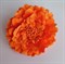 Заколка - брошь цветок Пион, диаметр 11 см, оранжевая - фото 11422
