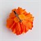 Заколка - брошь цветок Пион, диаметр 11 см, оранжевая - фото 11423