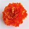 Заколка - брошь цветок Пион, диаметр 11 см, оранжевая - фото 11424
