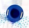 Шляпка заколка с пайетками и сеточкой, голубая - фото 11544