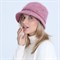 Шапка - шляпа с полями с крапинками, розовая - фото 11632