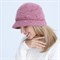 Шапка - шляпа с полями с крапинками, розовая - фото 11633