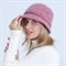 Шапка - шляпа с полями с крапинками, розовая - фото 11637
