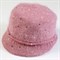 Шапка - шляпа с полями с крапинками, розовая - фото 11638