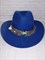 Шляпа ковбоя в западном этностиле, синяя - фото 9614