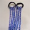 Комплект косичек для волос на резинках, синий - фото 9841