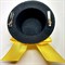 Шляпка заколка с пайетками бусинами и бантом, золотистая - фото 9951